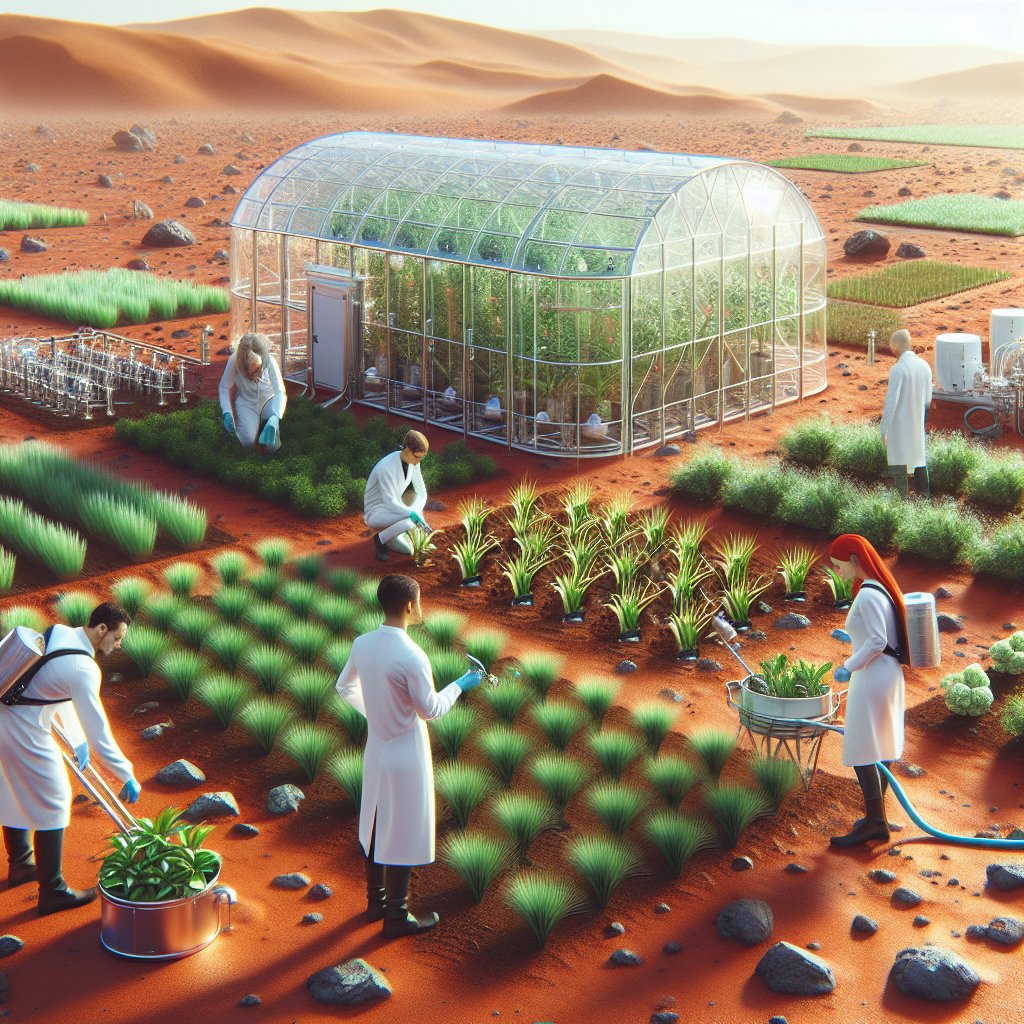 Growing crops on Mars: Challenges and solutions.