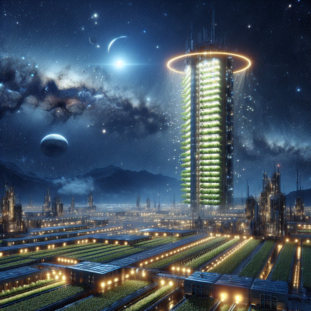 Vertical farming in space: A sustainable solution.