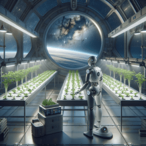 The role of artificial intelligence in space farming.