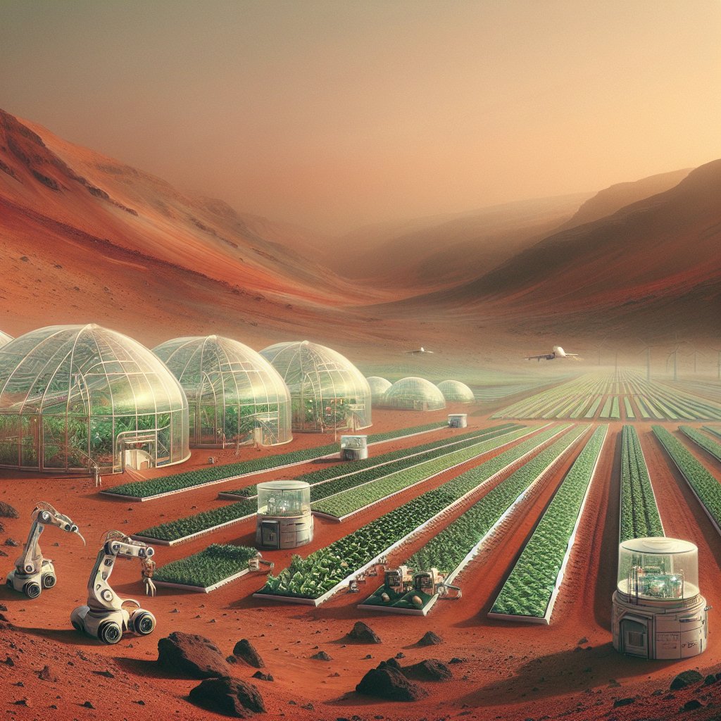 The future of farming in desert-like Martian conditions.