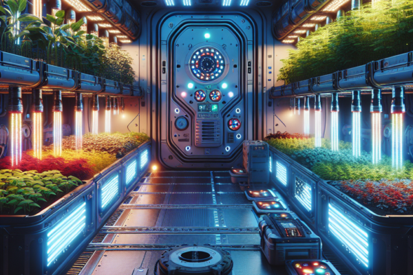 The importance of LED lighting in space farming.