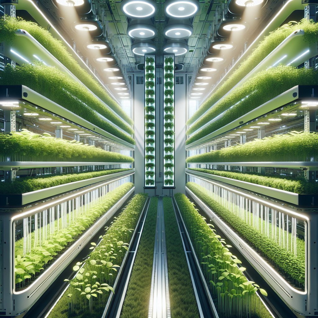 The potential of vertical farming in space habitats.