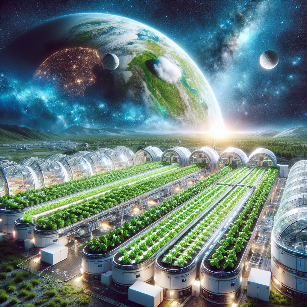 The role of space farming in mitigating the impact of global population growth.