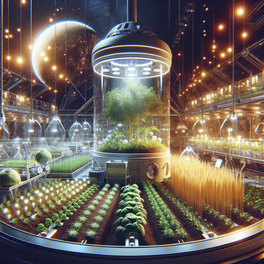 Farming in space: An interdisciplinary approach.