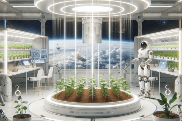 The potential of combining AI and machine learning in space agriculture.